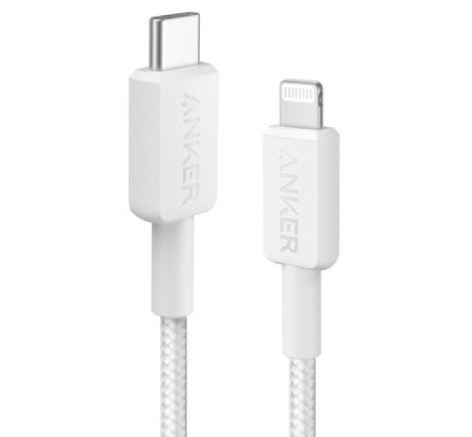 Anker Дата кабель USB 2.0 AM to Lightning 0.9m 322 White Anker (A81B5H21/A81B5G21)