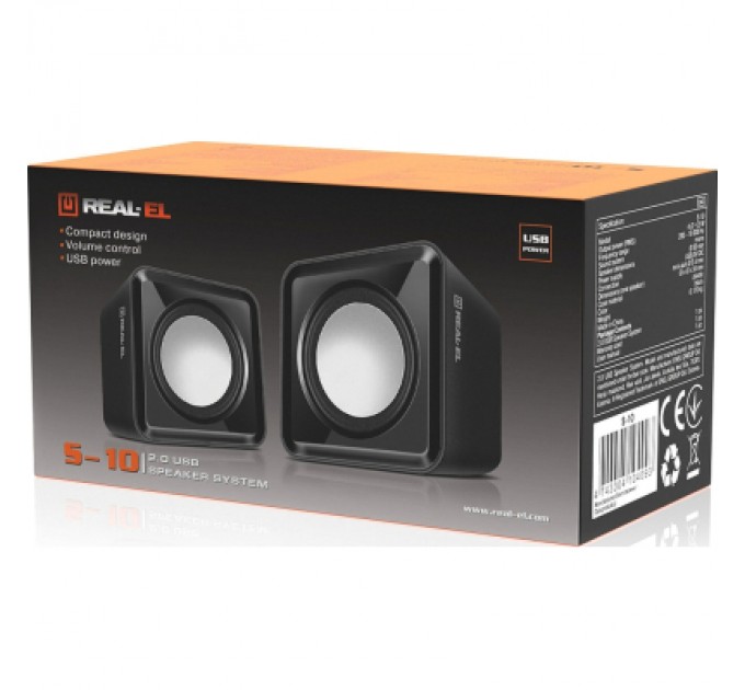 REAL-EL Акустична система REAL-EL S-10 USB Black (EL121100020)