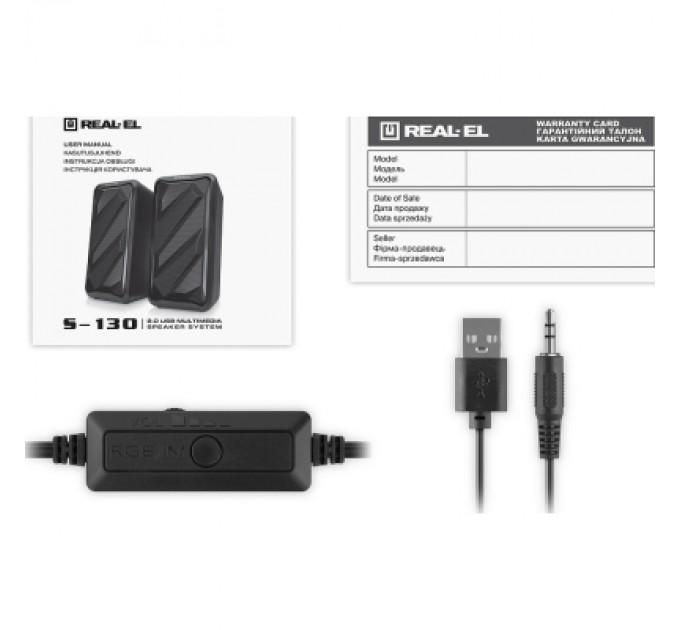 REAL-EL Акустична система REAL-EL S-130 USB Black (EL121100018)