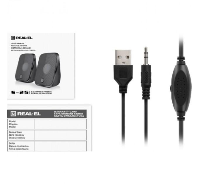 REAL-EL Акустична система REAL-EL S-25 USB Black (EL121100022)