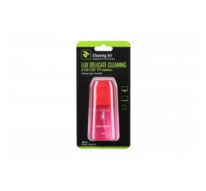 2E Спрей для очищення 2E 100ml Liquid для LED/LCD +Microfibre Red LUX CLEAN (2E-SKTR100LRD)