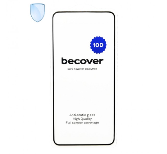 BeCover Скло захисне BeCover 10D Motorola Moto G86 Black (713743)