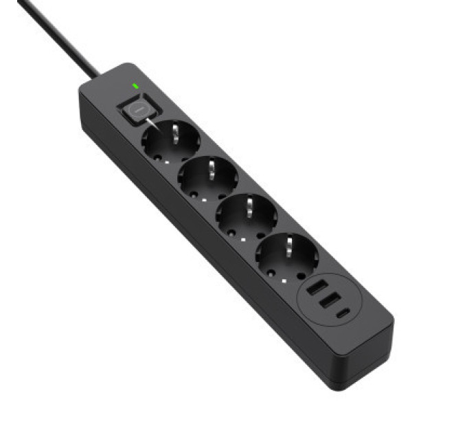 ColorWay Мережевий фільтр живлення ColorWay CW-CHE435PDB, 4 розетки/3USB 5M (CW-CHE435PDB)