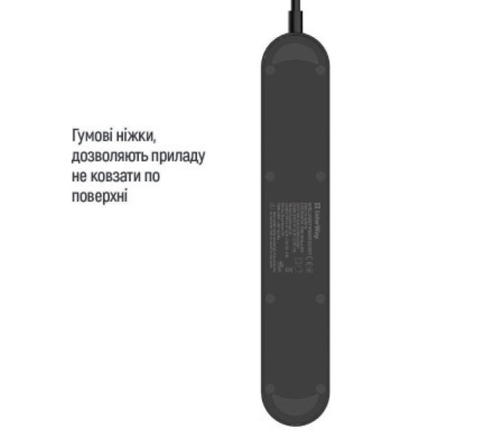 ColorWay Мережевий фільтр живлення ColorWay CW-CHE44PDB, 4 розетки/4USB 2M (CW-CHE44PDB)