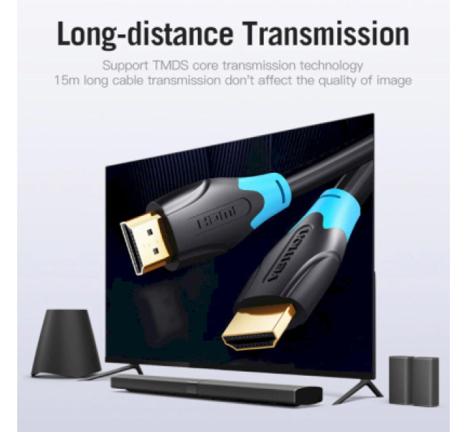Vention Кабель мультимедійний HDMI to HDMI 2.0m V2.0 4K 30Hz PVC Vention (AACBH)