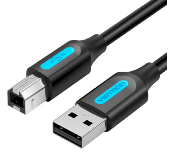 Vention Кабель для принтера USB 2.0 AM/BM 1.5m 480Mbps PVC black Vention (COQBG)