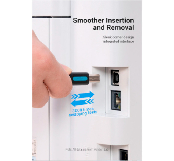 Vention Кабель для принтера USB 2.0 AM/BM 2.0m 480Mbps PVC black Vention (COQBH)