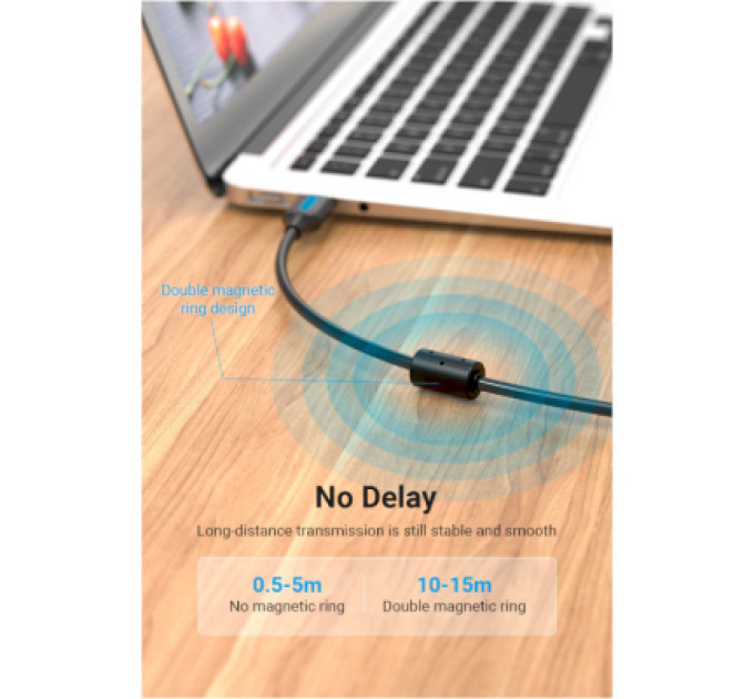 Vention Кабель для принтера USB 2.0 AM/BM 2.0m 480Mbps PVC black Vention (COQBH)