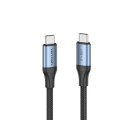 Vention Дата кабель USB-C to USB-C 1.0m USB4.0 240W (50V/5A) 8K60Hz Thunderbolt 4 Gray Aluminum Alloy Vention (TAVHF)