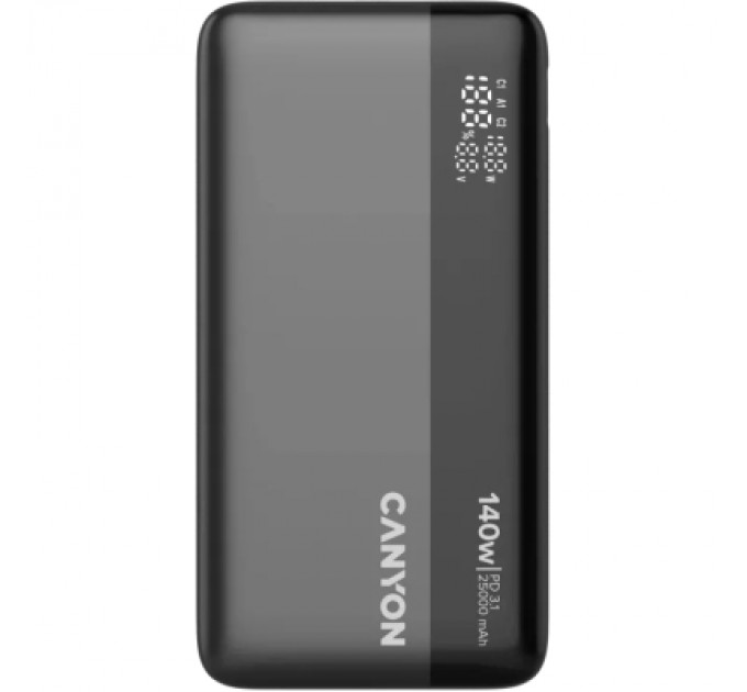 Canyon Батарея універсальна Canyon PB-240 25000mAh, PD3.1/140W, PPS, QC3.0, AFC & SCP, Digital Display (CNS-CPB240)