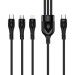 ColorWay Дата кабель USB 2.0 AM to Lightning + Micro 5P + Type-C 1.2m 3.0A (PD60W data) Black ColorWay (CW-CBPDU3060-BK)