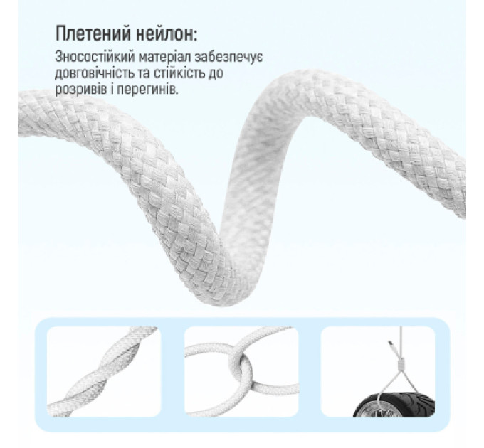 ColorWay Дата кабель USB-C to Lightning 1.0m 27W grey ColorWay (CW-CBPDCL061-GR)