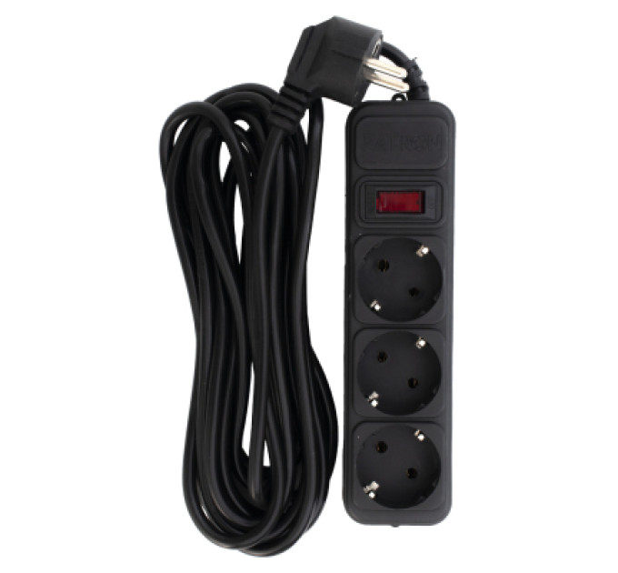 Patron Мережевий фільтр живлення Patron EXT-PN-SP-1035, 5m Black (EXT-PN-SP-1035)
