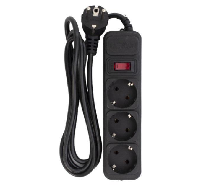 Patron Мережевий фільтр живлення Patron EXT-PN-SP-1032, 1.8m Black (EXT-PN-SP-1032)