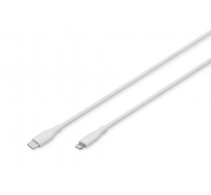 Assmann Дата кабель USB-C to Lightning 2.0m USB 2.0 60W silicone white Digitus (AK-600110-020-W)
