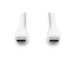 Assmann Дата кабель USB-C to USB-C 1.0m USB 2.0 60W silicone white Digitus (AK-300341-010-W)