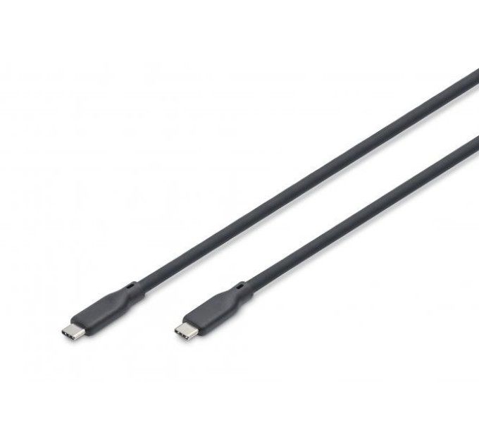 Digitus Дата кабель USB-C to USB-C 1.0m USB 3.2 Gen2 10G 100W 4K silicone black Digitus (AK-300342-010-S)