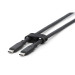 Digitus Дата кабель USB-C to USB-C 1.0m USB 3.2 Gen2 10G 100W 4K silicone black Digitus (AK-300342-010-S)