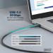 Digitus Дата кабель USB-C to USB-C 2.0m USB 4.0 Gen2 20G 240W 8K silicone black Digitus (AK-300344-020-S)