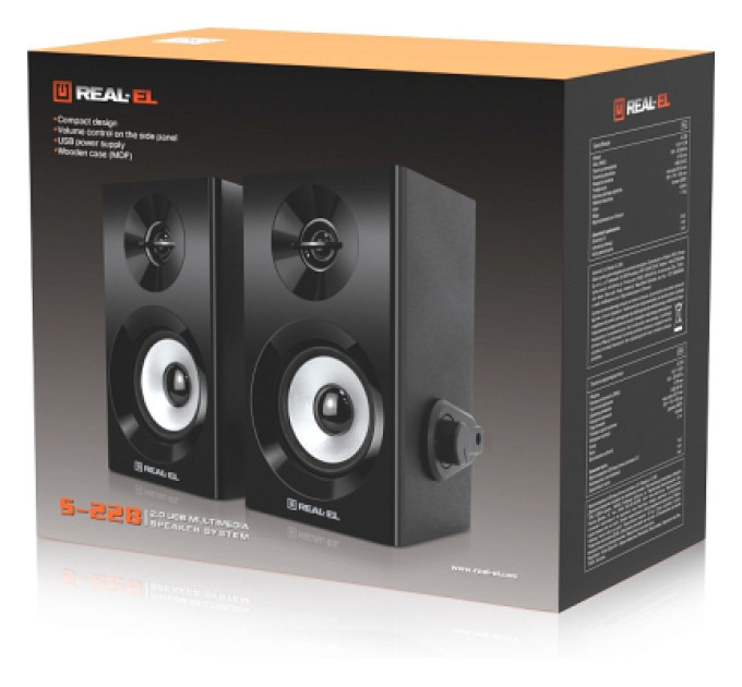 REAL-EL Акустична система REAL-EL S-228 Black (EL121200014)