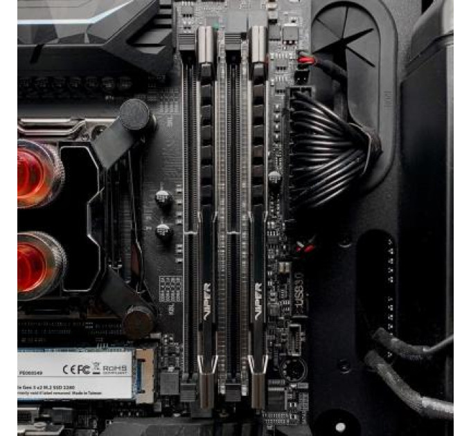 Patriot Модуль пам'яті для комп'ютера DDR4 16GB (2x8GB) 3600 MHz Viper Steel Patriot (PVS416G360C7K)