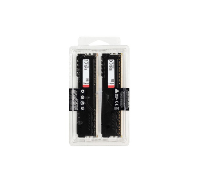 Kingston Fury (ex.HyperX) Модуль пам'яті для комп'ютера DDR4 16GB (2x8GB) 3200 MHz Fury Beast Black Kingston Fury (ex.HyperX) (KF432C16BBK2/16)
