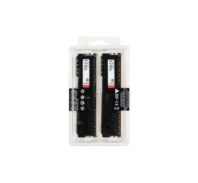 Kingston Fury (ex.HyperX) Модуль пам'яті для комп'ютера DDR4 16GB (2x8GB) 3600 MHz Fury Beast Black Kingston Fury (ex.HyperX) (KF436C17BBK2/16)