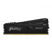 Модуль пам'яті для комп'ютера DDR4 16GB (2x8GB) 3600 MHz Fury Beast Black Kingston Fury (ex.HyperX) (KF436C17BBK2/16)