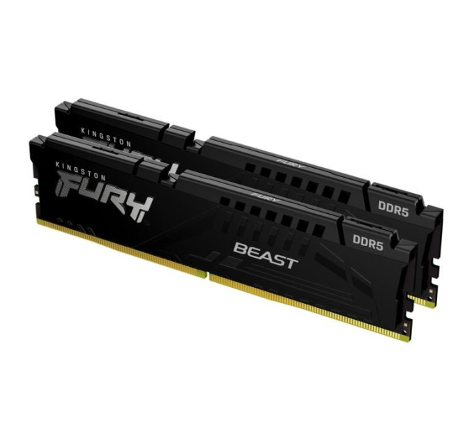 Kingston Fury (ex.HyperX) Модуль пам'яті для комп'ютера DDR5 32GB (2x16GB) 5200 MHz Beast Black Kingston Fury (ex.HyperX) (KF552C40BBK2-32)