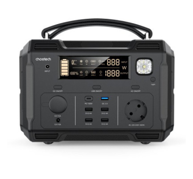 Choetech Зарядна станція Choetech BS004-EU-BK, 500W (BS004-EU-BK)