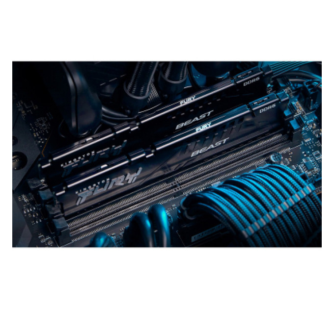 Kingston Модуль пам'яті для комп'ютера DDR5 32GB (2x16GB) 5600 MHz Beast Black Kingston Fury (ex.HyperX) (KF556C40BBK2-32)
