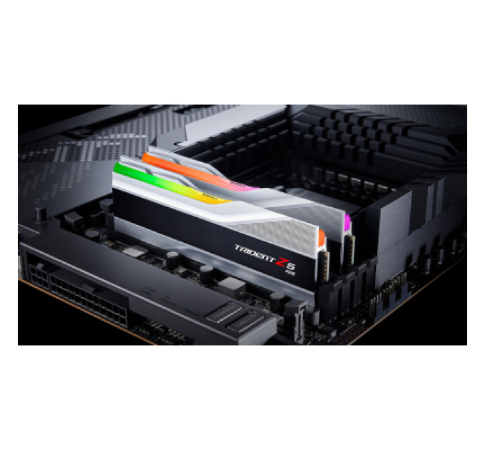 G.Skill Модуль пам'яті для комп'ютера DDR5 32GB (2x16GB) 6000 MHz Trident Z5 RGB Silver G.Skill (F5-6000J3636F16GX2-TZ5RS)