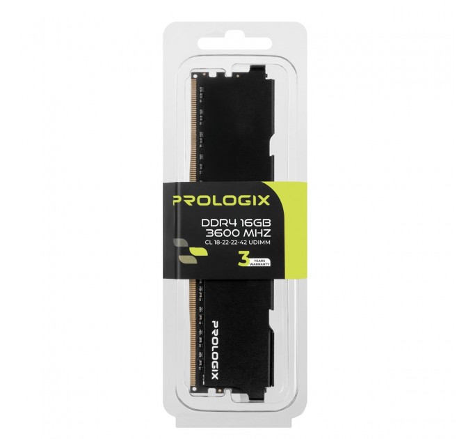 Prologix Модуль пам`ятi DDR4 16GB/3600 Prologix Black (PRO16GB3600B4)