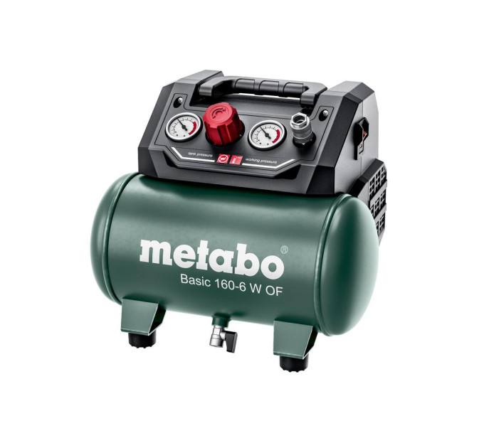 Metabo Компресор Metabo BASIC 160-6 W OF безолійний, 900Вт, 6л, 160л/хв, 8бар (601501000)