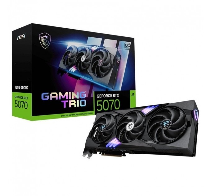 MSI Відеокарта GF RTX 5070 12GB GDDR7 Gaming Trio OC MSI (GeForce RTX 5070 12G GAMING TRIO OC)