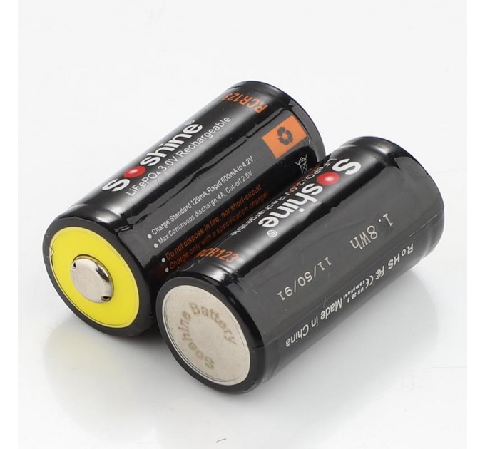 Soshine Акумулятор Soshine CR123A/16340 600mAh 1шт