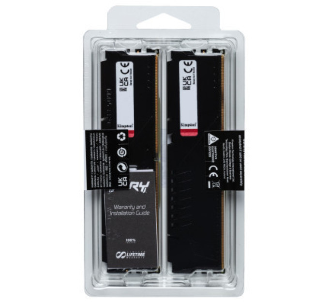 Kingston Fury (ex.HyperX) Модуль пам'яті для комп'ютера DDR5 16GB (2x8GB) 6000 MHz Beast Kingston Fury (ex.HyperX) (KF560C36BBEK2-16)