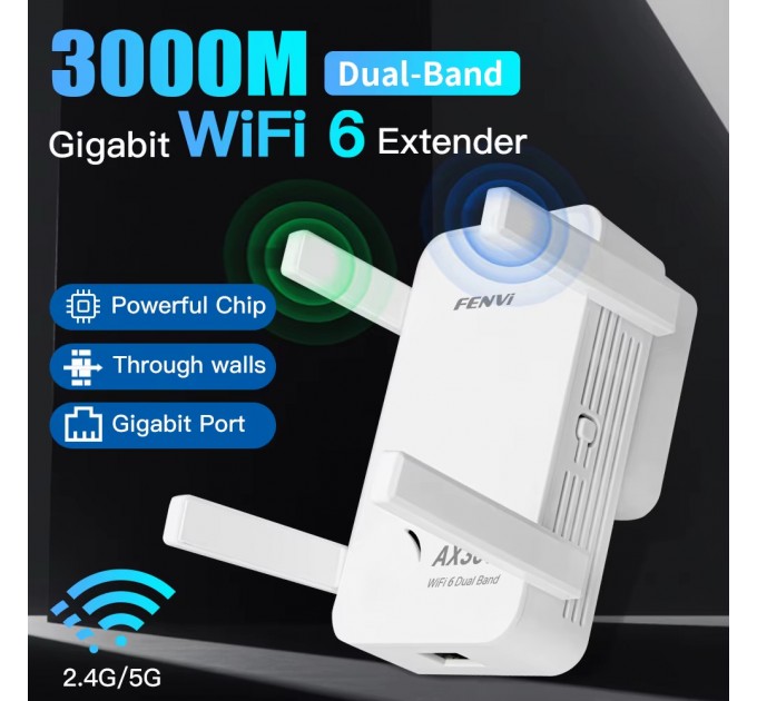 Fenvi Точка доступу Fenvi F-AX3000R Wi-Fi Repeater Dual Band 2.4/5Ghz Signal Booster
