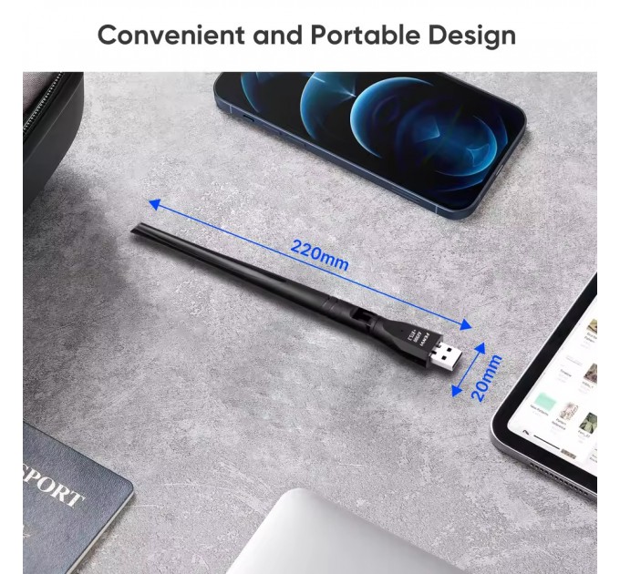 Fenvi Бездротовий адаптер Fenvi FU-AX900ВT Wi-Fi 6, Bluetooth 5.3 Dual Band 2.4G 5G