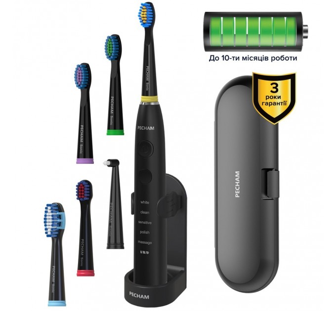 Pecham Електрична зубна щітка Pecham Travel PC-085 Black