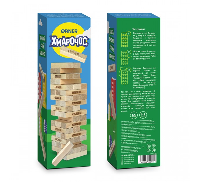 Orner Настільна гра Orner Дженга Хмарочос ЕКО (orner-2089)