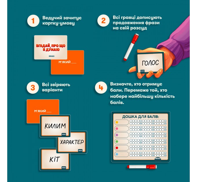 Orner Гра для компанії Orner Вгадай, про що я думаю (orner-2617)