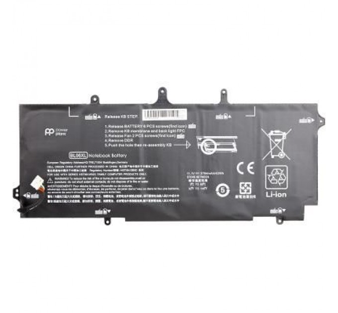 PowerPlant Акумулятор до ноутбука HP Elitebook Folio 1040 G1 (BL06XL) 11.1V 3784mAh PowerPlant (NB461196)