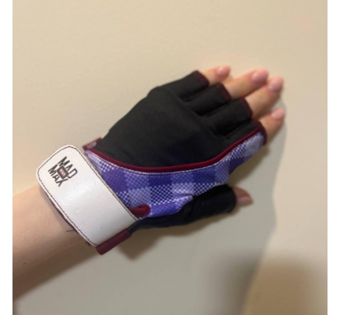 MadMax Рукавички для фітнесу MadMax MFG-911 Nine-eleven Black/perpito L (MFG-911-PEP_L)