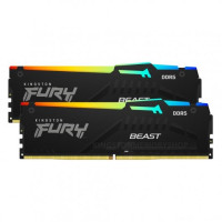 Модуль пам'яті для комп'ютера DDR5 16GB (2x8GB) 5600 MHz FURY Beast RGB Kingston Fury (ex.HyperX) (KF556C36BBEAK2-16)