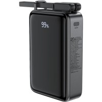 Батарея універсальна Acefast 20000mAh 67W PD/3.0, 20В/3.35A Type-C, USB-A, with cable, Li-ion M4 Black (6974316282723)