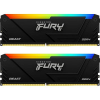 Модуль пам'яті для комп'ютера DDR4 32GB (2x16GB) 3600 MHz FURY Beast RGB Kingston Fury (ex.HyperX) (KF436C18BB2AK2/32)
