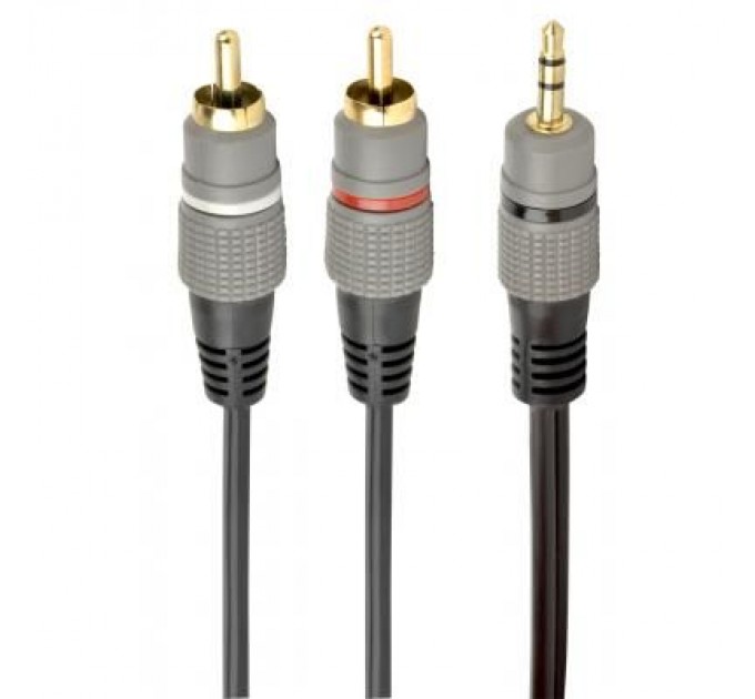 Cablexpert Кабель мультимедійний Jack 3.5mm to 2хRCA 2.5m Cablexpert (CCA-352-2.5M)