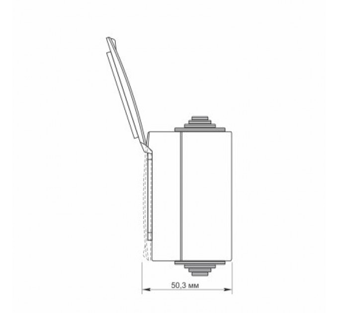 Videx Розетка Videx BINERA IP65 зовнішня 2ая із заземленням сіра (VF-BNW22G-G)