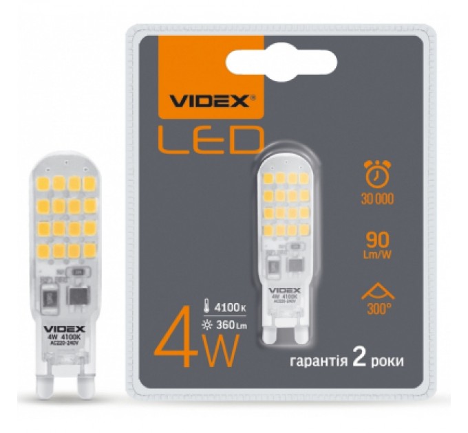 Videx Лампочка Videx G9S 4W G9 4100K (VL-G9S-04224)